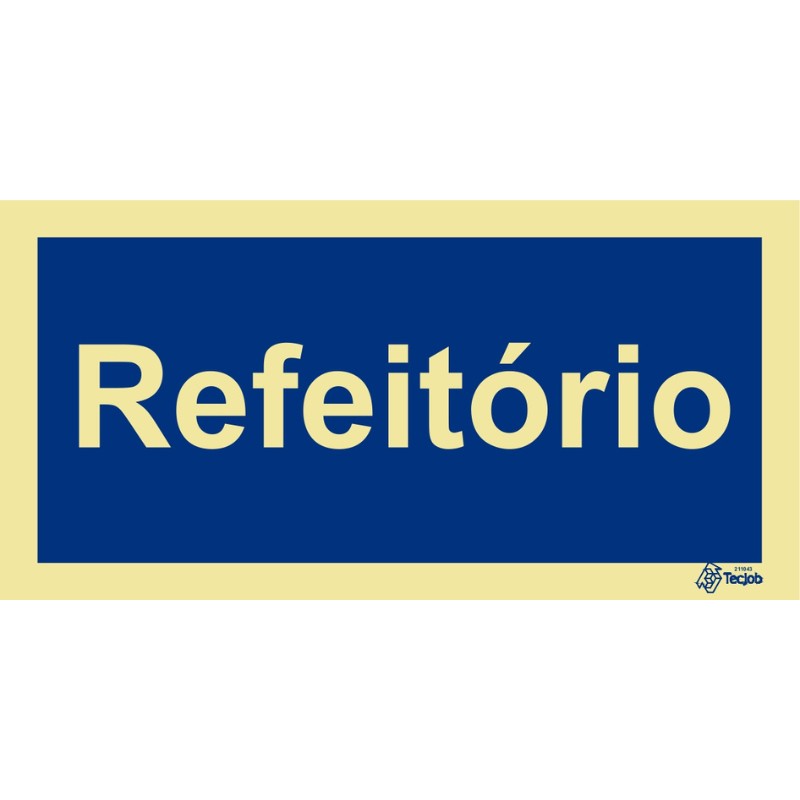 SINAL FOTOLUMINESCENTE REFEITÓRIO 200x100mm