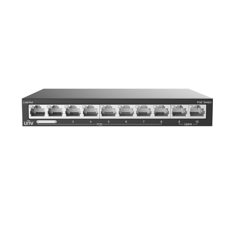 SWITCH 8xPoE 100Mbps + 2xUPLINK L2 88W MÁXIMO