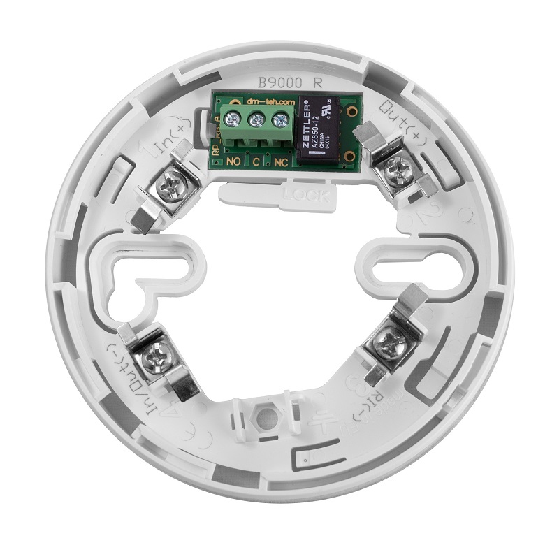 BASE CON RELÉ 12Vdc 0.5A PARA DETECTORES D9000