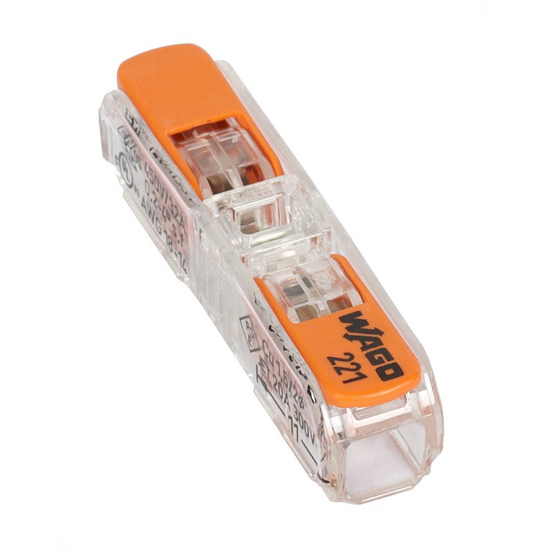 60x LIGADOR RÁPIDO WAGO 221-2411 COMPACT MAX 4mm2 2 FIOS