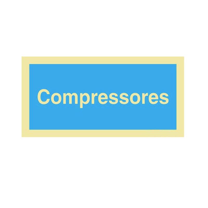 SINAL FOTOLUMINESCENTE COMPRESSORES 200x100mm