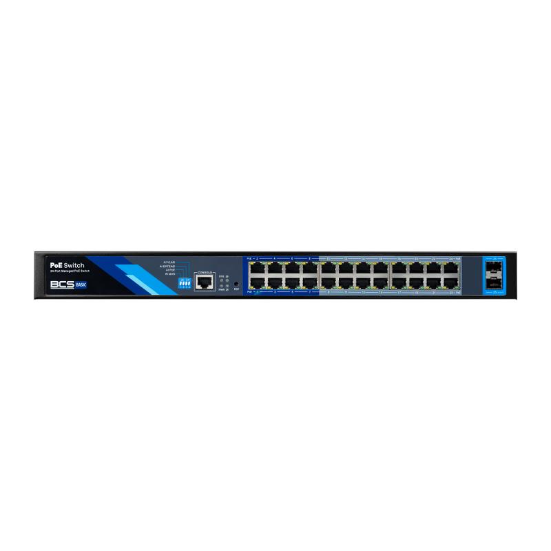 CONMUTADOR BCS BASIC GESTIONADO 24xPoE 1Gbps + 2xUPSFP 1 Gbps 802.3AF/AT