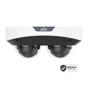 CÂMARA IP DOME DUPLO CANAL 2x4MPX 2.8mm IV30m IP67 IK10 120dB WDR