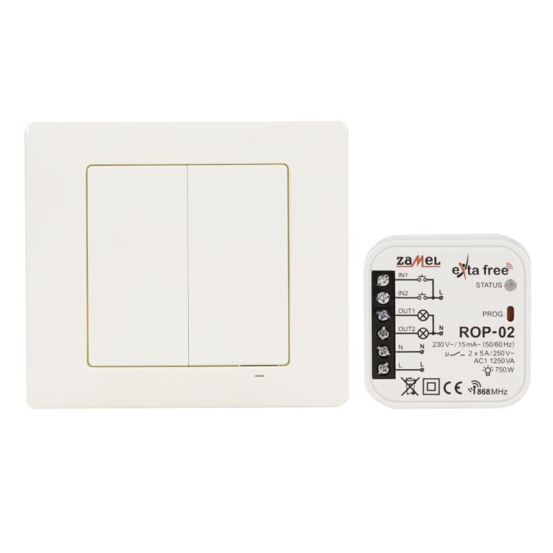 [ZMRZB04] KIT TRANSMISOR Y RECEPTOR CONTROL ILUMINACION 2 CANALES EXTA FREE