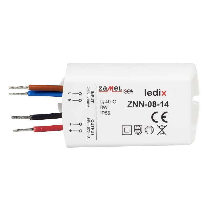 FONTE ALIMENTAÇÃO LED 14Vdc 8W