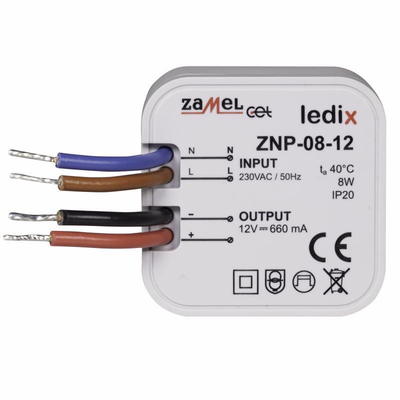 FUENTE DE ALIMENTACIÓN
 LED 12Vdc 8W PARA CAJA DE APARATO