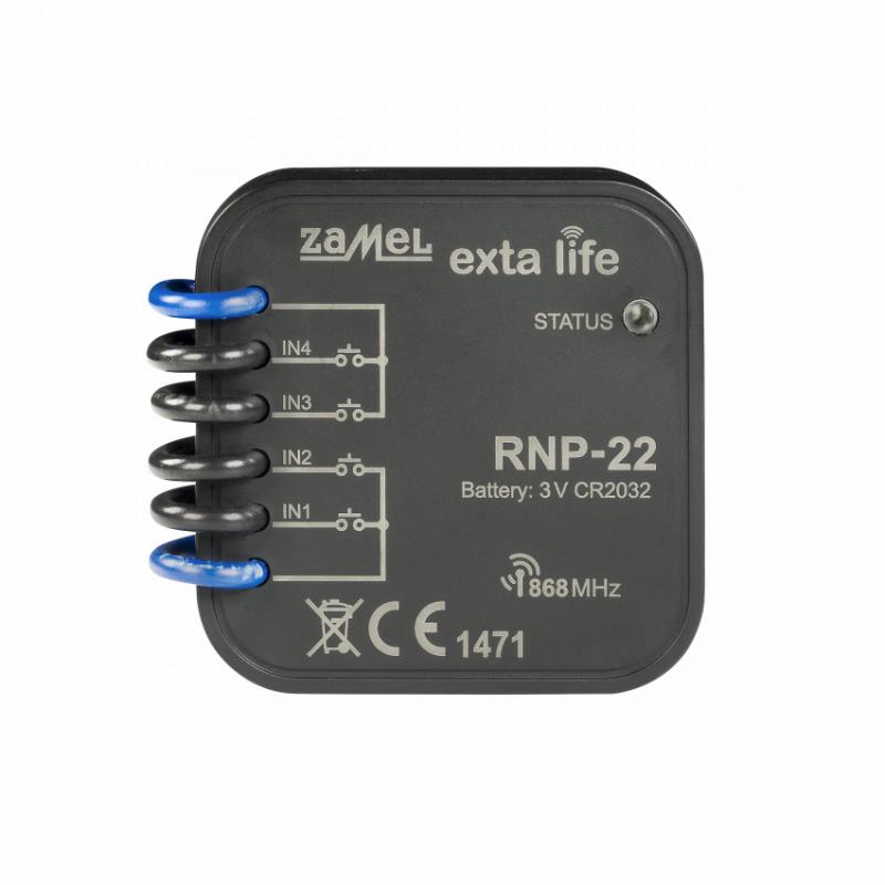 [ZMRNP22] TRANSMISOR 4 CANALES POTENCIAL LIBRE PARA CAJA DE EQUIPOS
 EXTA LIFE