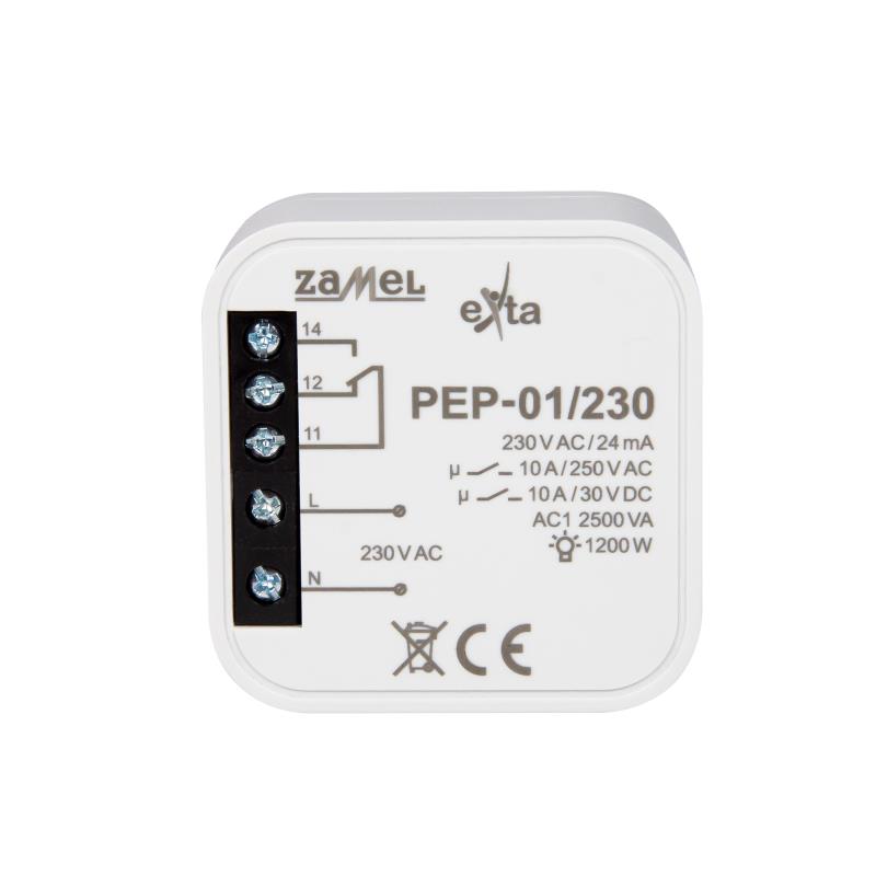 [ZMPEP01230] RELÉ 1 INVERSOR 10A 230Vac PARA CAIXA APARELHAGEM