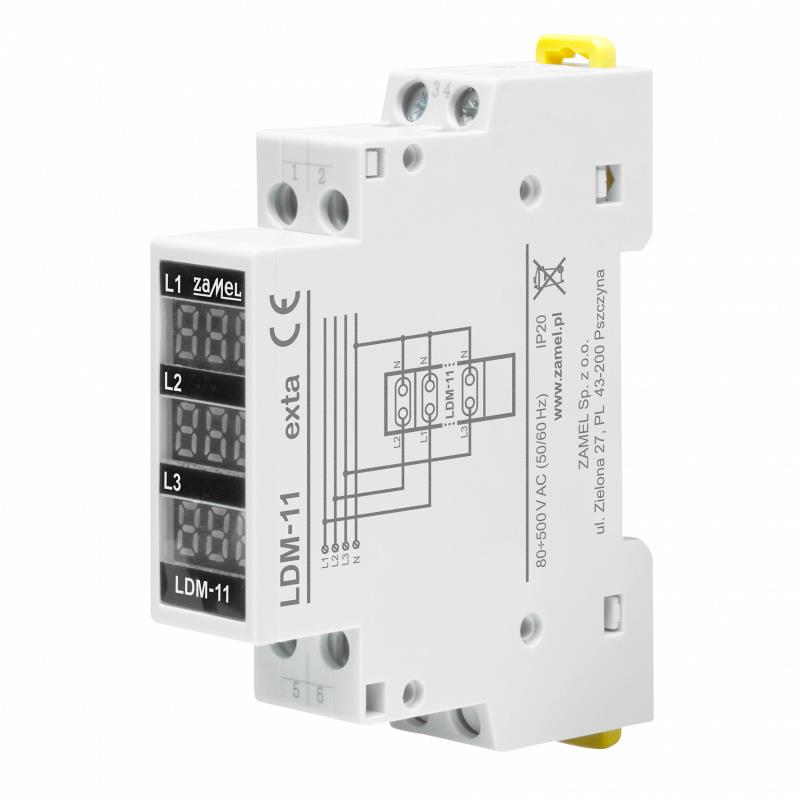 INDICADOR MODULAR VALOR VOLTAJE 3 FASES