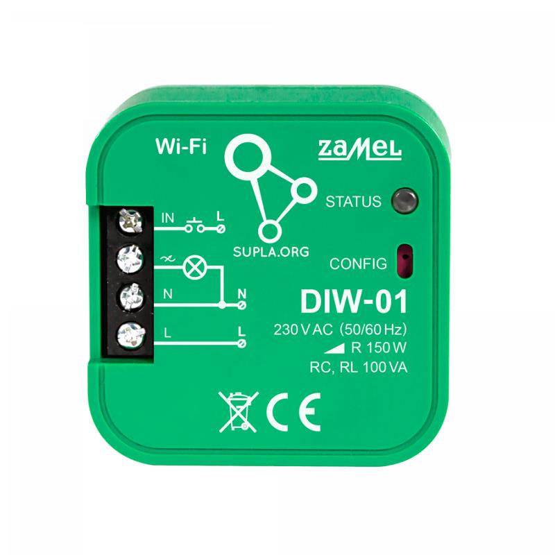 RECEPTETOR Wi-Fi 1 CANAL REGULÁVEL/DIMMER SUPLA PARA CAJA DE EQUIPO