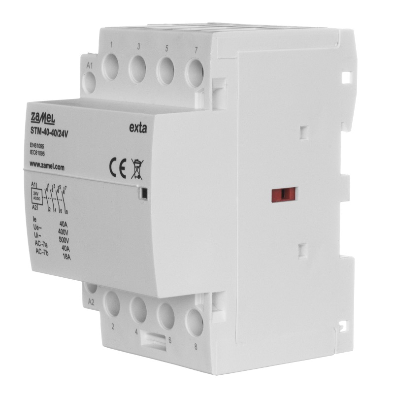 [ZMSTM404024V] CONTACTOR MODULAR ELECTROMAGNÉTICO 40A 4xNA 24Vac/dc