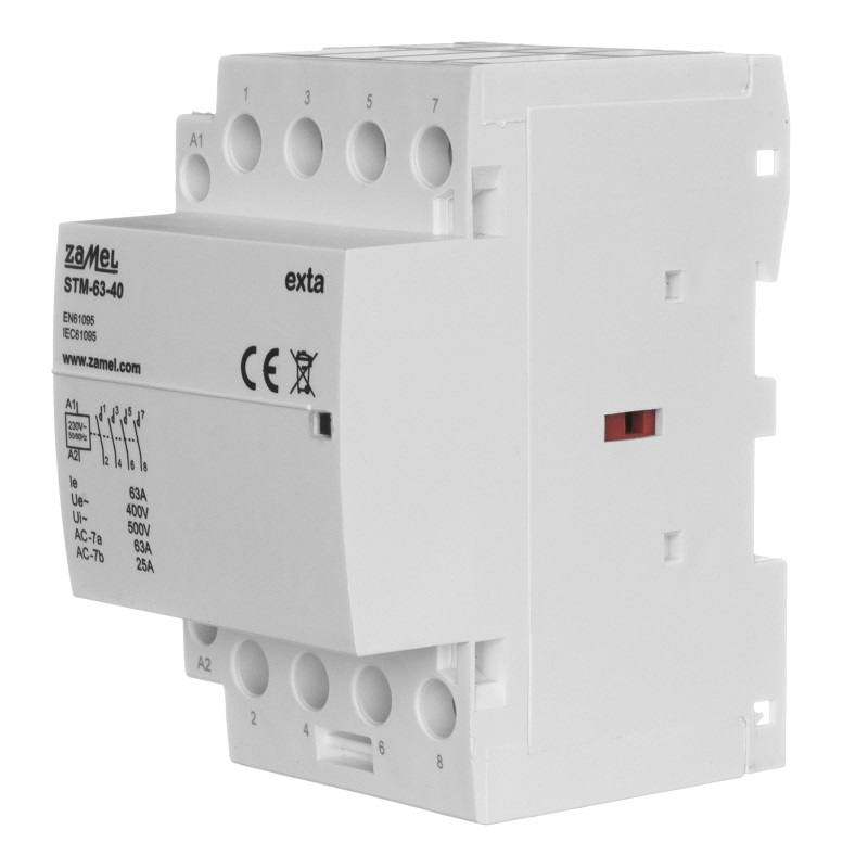[ZMSTM6340] CONTACTOR MODULAR ELECTROMAGNÉTICO 63A 4xNA 230Vac