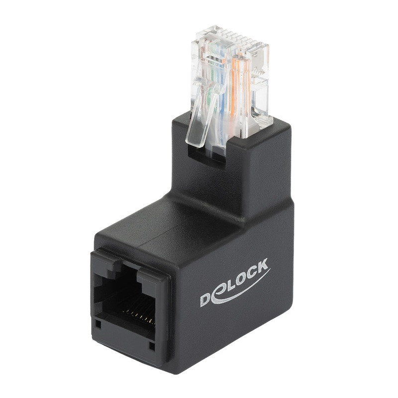 ADAPTADOR ÁNGULO DE 90° FICHA RJ45 - TOMA RJ45 CAT6 UTP