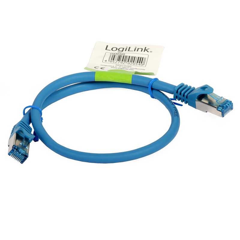 0.5m CABLE UTP CAT 6A PATCH S/FTP NETSET AZUL