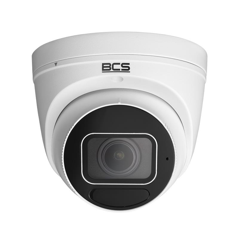CÂMARA IP DOME  BCS POINT 5MPX 2.8-12mm IV40m MOTOZOOM 120dB AI BRANCA 