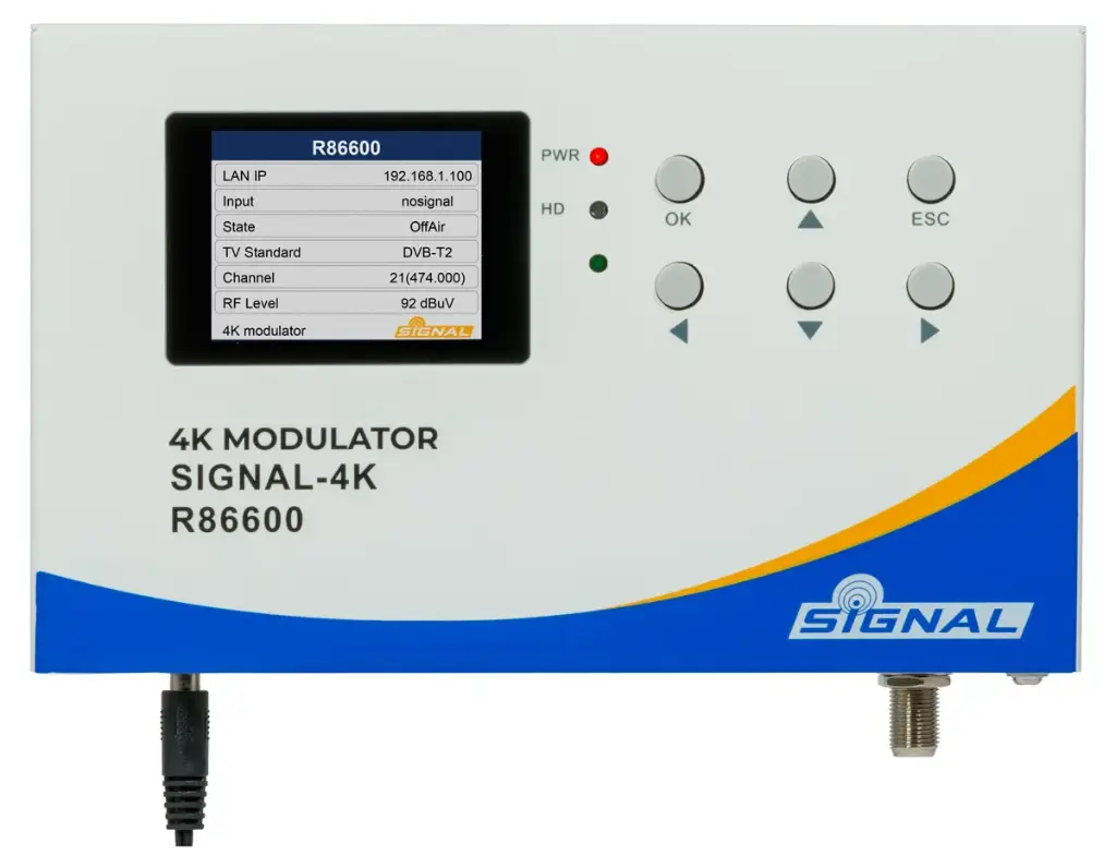 MODULADOR SIGNAL-4K HDMI DVB-T2/T/C  4K UHD 2160p