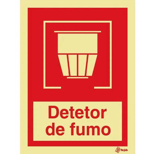 SINAL FOTOLUMINESCENTE DETETOR FUMO 150x200mm