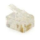 100x FICHA RJ11 6P4C