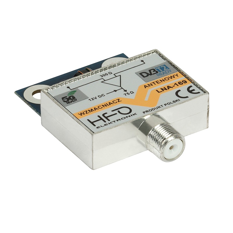 AMPLIFICADOR BLINDADO DE ANTENA LNA-169 24dB COM FILTRO LTE 5G
