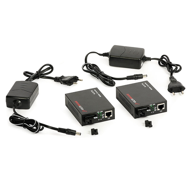 2x CONVERSOR ETHERNET MONOMODO M-207M 1xFIBRA 20km