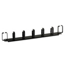 ORGANIZADOR DE CABLES HORIZONTAL 1U 7xSUPORTES 19" RACK