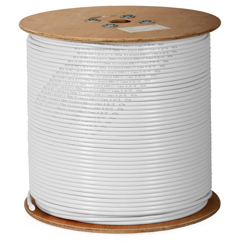 500m CABO COAXIAL 75 Ohm CLASSE A RG6 
