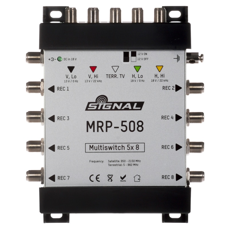 [DPR68508] MULTISWITCH SIGNAL MRP-508 5xENTRADAS / 8xSALIDAS TV TERRESTRE PASSIVO