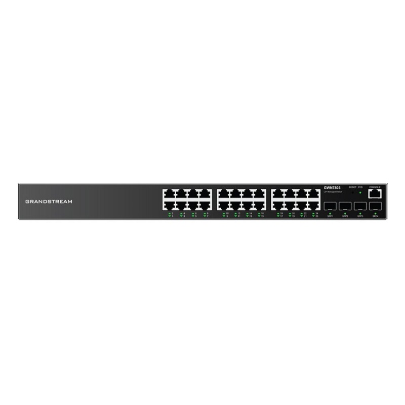 SWITCH GERIDO GRANDSTREAM LAYER 2+ 24xPoE 1GB 4xSFP 1GB