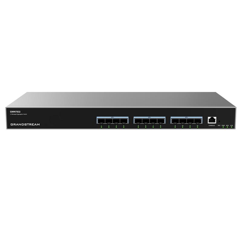 CONMUTADOR AGREGACIÓN GRANDSTREAM LAYER 3 12xSFP 10GB