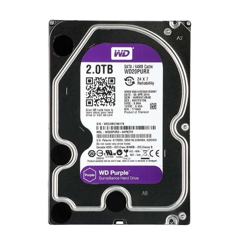[WD23PURZ] HDD DISCO RÍGIDO WD PURPLE 2TB 64MB 3.5" SATA