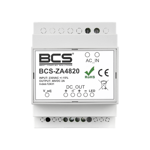[BCS-ZA4820] FONTE ALIMENTAÇÃO  230Vac 48Vdc 2A