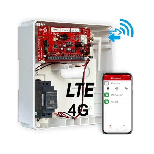 [PRIMA64-WL-LTE-BOX] CENTRAL HIBRIDA PRiMA 8xZONAS GSM 2+2xSAÍDAS LTE EVOLINK 868 MHz