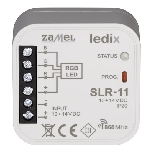 [ZMSLR11] CONTROLADOR RGB VIA RADIO 10-14Vdc PARA CAIXA APARELHAGEM