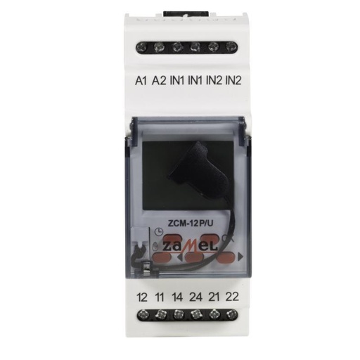 [ZMZCM12P/U] PROGRAMADOR HORÁRIO MODULAR DIGITAL SEMANAL 2 CANALES CON MEMÓRIA