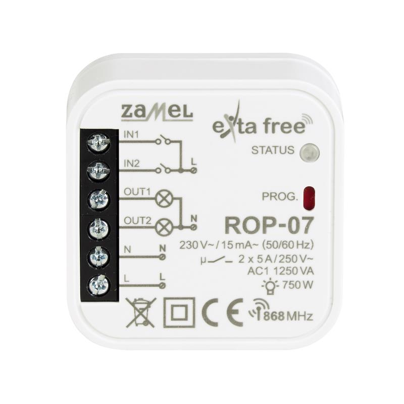 [ZMROP07] RECEPTOR 2 CANALES (PARA USO CON INTERRUPTOR) EXTA FREE