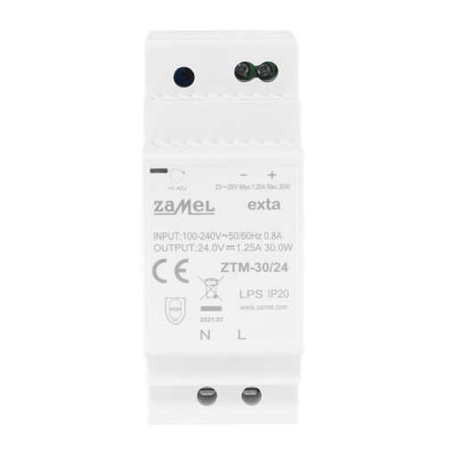 [ZMZTM3024] FUENTE ALIMENTACIÓN MODULAR IMPULSO 30W 24Vdc 1.25A