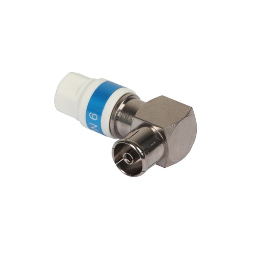 [DPE3004] FICHA FÊMEA ANTENA ÂNGULAR CABELCON RG6/TRISET113