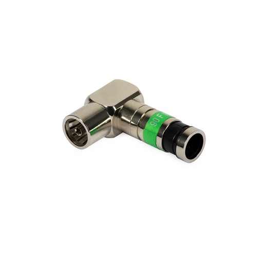 [DPE3007] FICHA COMPRESSÃO FÊMEA 90º F IEC 113 MASTER ÂNGULAR