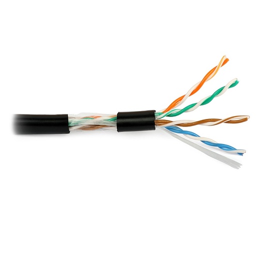 [DPE1412_305] 305m CABO U/UTP PE CAT 5e NETSET PRETO EXTERIOR Fca