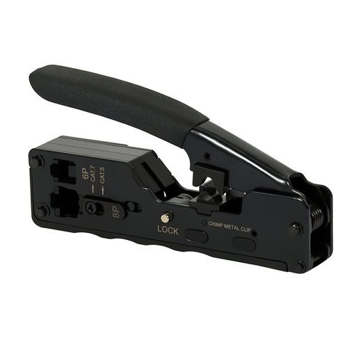 [DPE7914] ALICATES PARA CRIMPAR RJ45 MODULAR 6P4C / 6P6C / 8P8C CABOS BLINDADOS