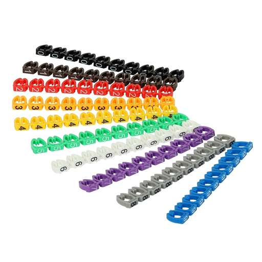 [DPE9501] 10x10x MARCADORES DÍGITOS "0-9" PARA CABO 4.0-6.0mm