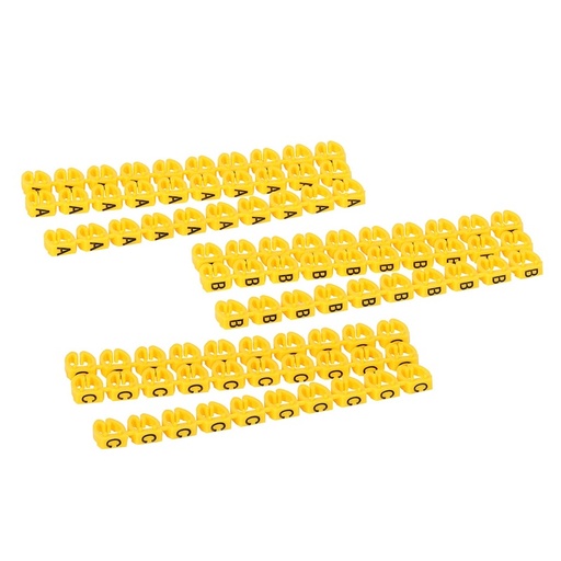 [DPE9502] 3x30x MARCADORES LETRAS "A-C" PARA CABLE 4.0-6.0mm 