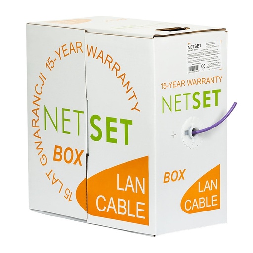 [DPE1608P_305] 305m CABO CAT 6 NETSET BOX U/UTP INTERIOR VIOLETA Eca