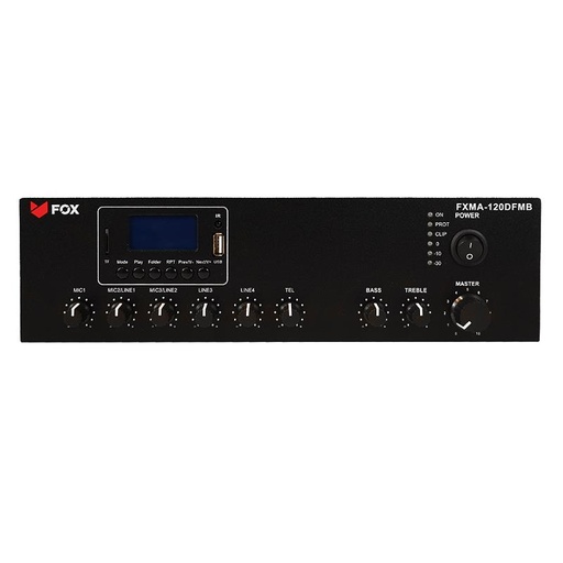 [FXMA-120DFMB] AMPLIFICADOR/MEZCLADOR BLUETOOTH RADIO FM REPRODUCCIÓN MP3 DAB+  120W