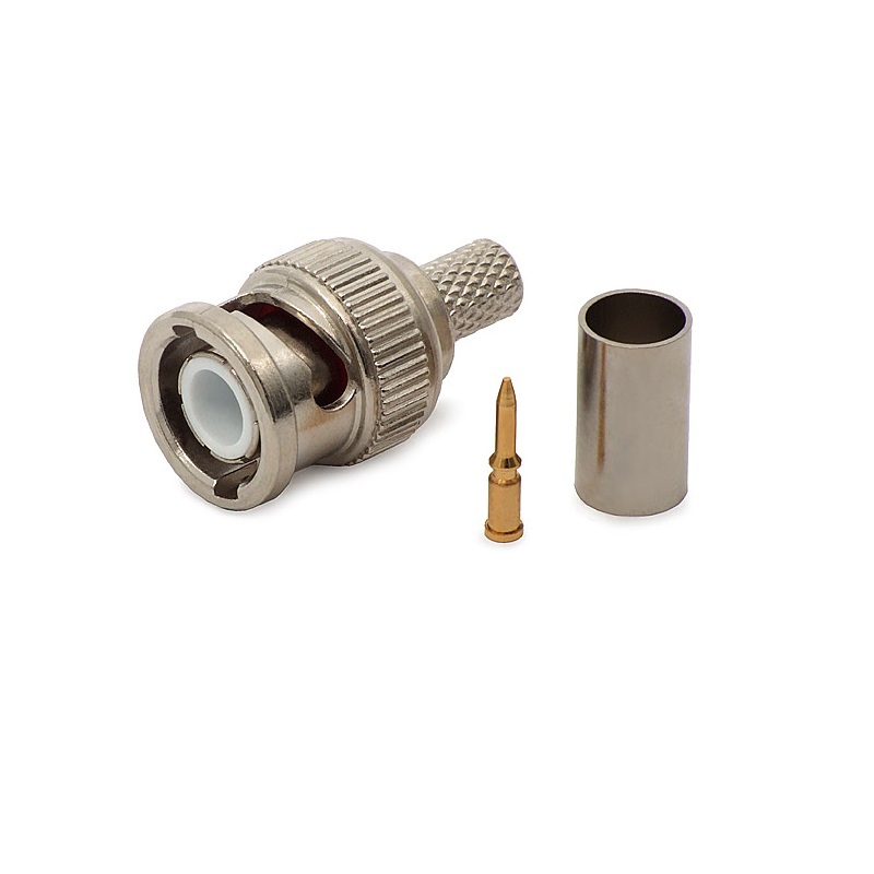 [DPE8290] CONECTOR BNC MACHO CRIMPAR CABO RG-59