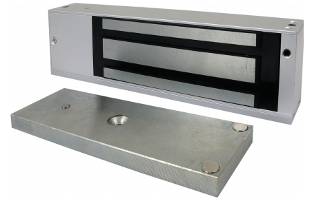 [KD-LOCK500DZC] FECHADURA ELECTROMAGNÉTICA SUPERFÍCIE SENSOR PORTA | TEMPO ATRASO  12Vdc/600mA 24V/300mA 500kg