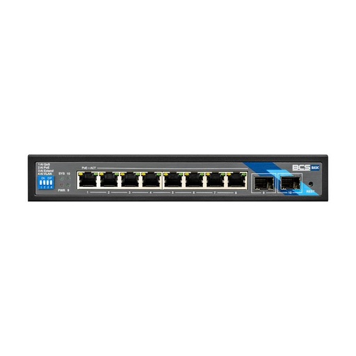 [BCS-B-SP08G-2SFP] CONMUTADOR BCS BASIC 8xPoE 1Gbps + 2xUPSFP 1Gbps 802.3AF/AT