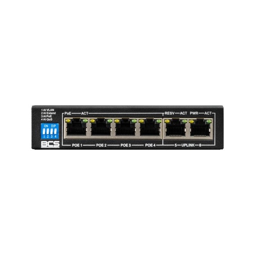 [BCS-B-SP04G02G] SWITCH BCS BASIC 4xPoE 1Gbps + 2xUPLINK 1Gbps 802.3AF/AT