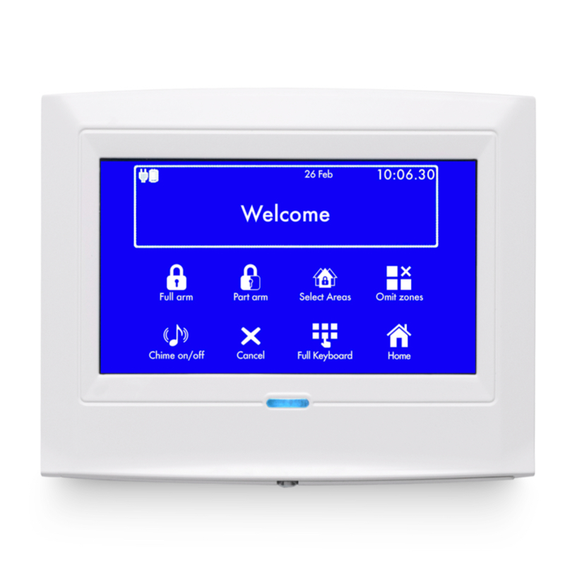 [TK-1250-LP-WH] TECLADO GRAU 3 TOUCHSCREEN BAIXO PERFIL BRANCO COM RECETOR WIRELESS 3xIN/OUT SUPORTE NFC SENSOR TEMPERATURA